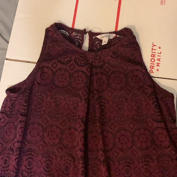 Speechless Plum Purple Lace Mini Dress - Size Large EUC - Picture 2 of 11